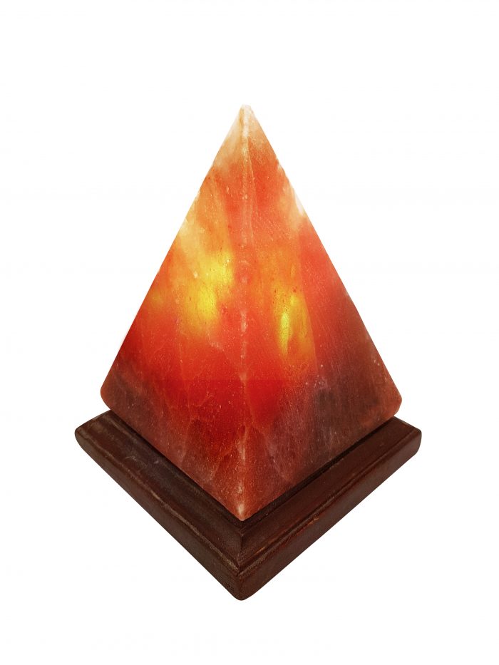Fiery Red Pyramid Himalayan Salt Lamp