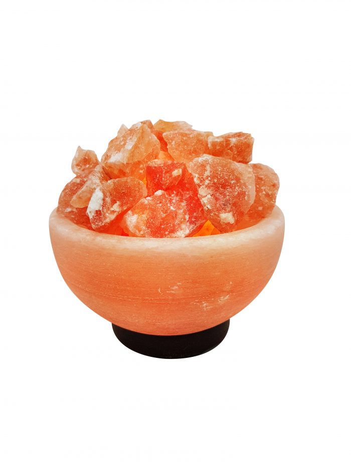 Bowl and Rocks Orange Himalayan Salt Lamp
