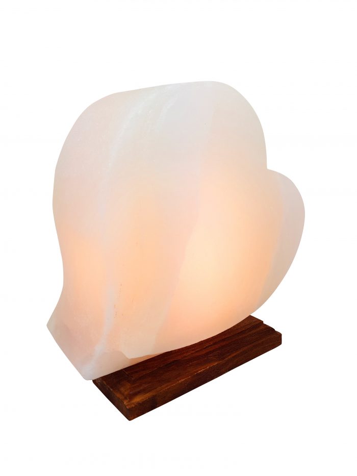 White Heart Shaped Himalayan Salt Lamp - Image 2
